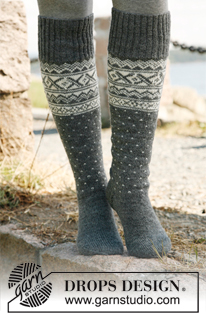 Free patterns - Nordic Socks / DROPS 135-8
