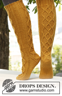 Free patterns - Women's Socks & Slippers / DROPS 143-8