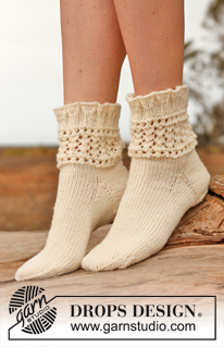 Free patterns - Dámské ponožky a papučky / DROPS 146-38