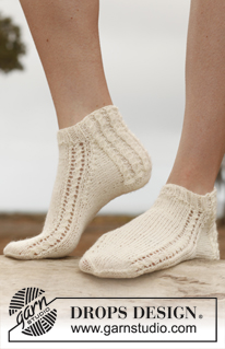 Free patterns - Dámské ponožky a papučky / DROPS 146-40