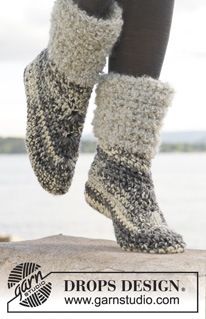 Free patterns - Women's Socks & Slippers / DROPS 149-24