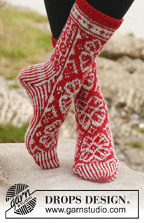 Free patterns - Dámské ponožky a papučky / DROPS 150-5
