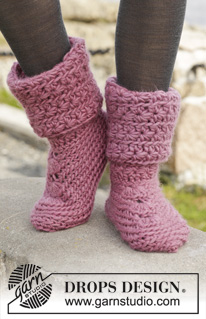 Free patterns - Slippers / DROPS 156-9