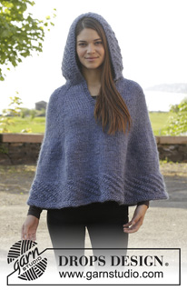 Free patterns - Hætteponcho / DROPS 158-32