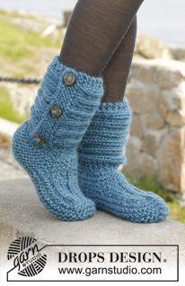 Free patterns - Children Slippers / DROPS 158-47