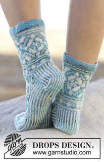 Free patterns - Dámské ponožky a papučky / DROPS 161-36