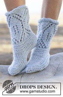 Free patterns - Slippers / DROPS 161-40