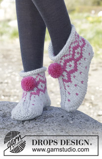 Free patterns - Slippers / DROPS 164-10