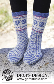 Free patterns - Dámské ponožky a papučky / DROPS 165-7