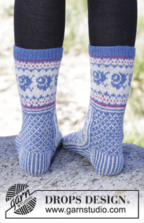 Free patterns - Dámské ponožky a papučky / DROPS 165-7