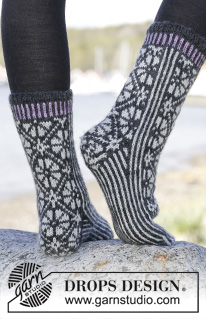 Free patterns - Női zoknik és lábbelik / DROPS 166-25