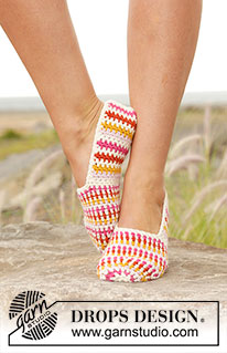Free patterns - Dámské ponožky a papučky / DROPS 170-10