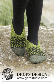 Free patterns - Dámské ponožky a papučky / DROPS 171-39