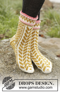 Free patterns - Women's Socks & Slippers / DROPS 173-42