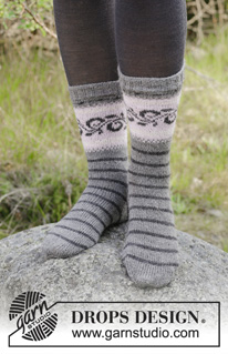 Free patterns - Dámské ponožky a papučky / DROPS 179-11