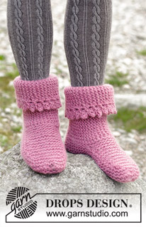 Free patterns - Women's Socks & Slippers / DROPS 182-44