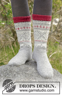 Free patterns - Women's Socks & Slippers / DROPS 183-4