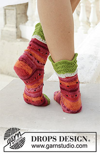 Free patterns - Dámské ponožky a papučky / DROPS 189-26
