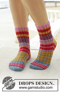 Free patterns - Dámské ponožky a papučky / DROPS 189-31