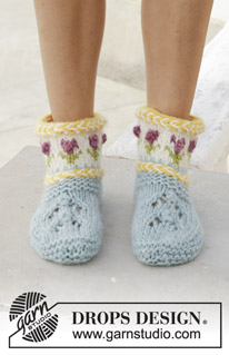 Free patterns - Dámské ponožky a papučky / DROPS 189-34