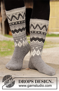 Free patterns - Dámské ponožky a papučky / DROPS 193-15