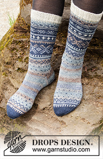 Free patterns - Dámské ponožky a papučky / DROPS 193-16
