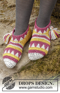 Free patterns - Dámské ponožky a papučky / DROPS 193-5