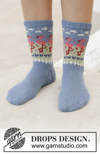 Free patterns - Dámské ponožky a papučky / DROPS 198-11