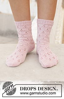 Free patterns - Dámské ponožky a papučky / DROPS 198-18