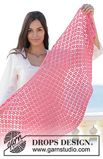 Free patterns - Store sjal / DROPS 202-37