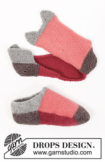 Free patterns - Slippers / DROPS 203-23