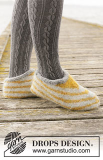 Free patterns - Slippers / DROPS 203-24
