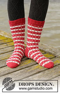 Free patterns - Dámské ponožky a papučky / DROPS 203-26