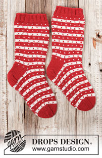 Free patterns - Karácsonyi zoknik és lábbelik / DROPS 203-26