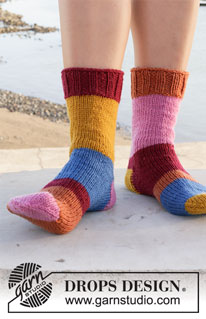 Free patterns - Dětské ponožky / DROPS 209-18