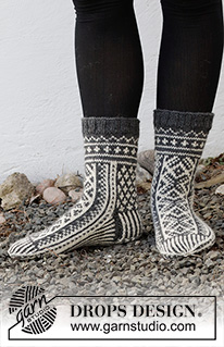 Free patterns - Nordiske sokker / DROPS 214-63