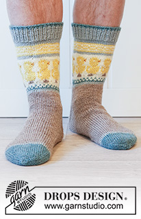 Free patterns - Easter Socks & Slippers / DROPS 224-35
