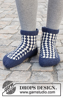 Free patterns - Dámské ponožky a papučky / DROPS 227-55