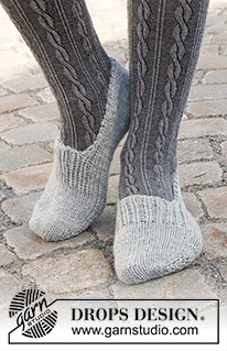 Free patterns - Dámské ponožky a papučky / DROPS 227-58