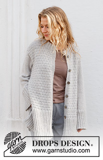 Free patterns - Damskie długie rozpinane swetry / DROPS 228-30