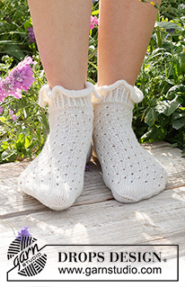 Free patterns - Dámské ponožky a papučky / DROPS 229-19