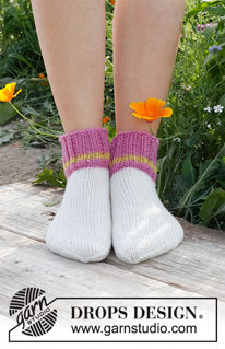Free patterns - Dámské ponožky a papučky / DROPS 229-25