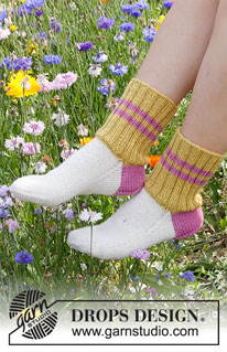 Free patterns - Dámské ponožky a papučky / DROPS 229-26