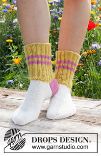 Free patterns - Dámské ponožky a papučky / DROPS 229-26