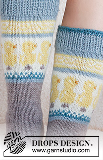 Free patterns - Velikonoční ponožky a papučky / DROPS 229-33