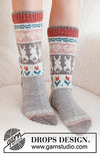 Free patterns - Dámské ponožky a papučky / DROPS 229-34
