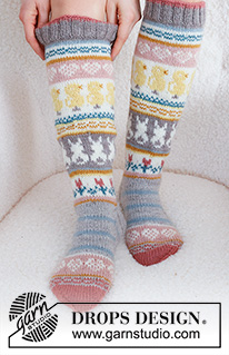 Free patterns - Easter Socks & Slippers / DROPS 229-35