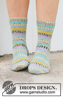 Free patterns - Dámské ponožky a papučky / DROPS 234-66