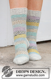 Free patterns - Dámské ponožky a papučky / DROPS 234-70