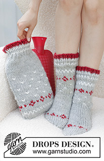Free patterns - Dámské ponožky a papučky / DROPS 234-75